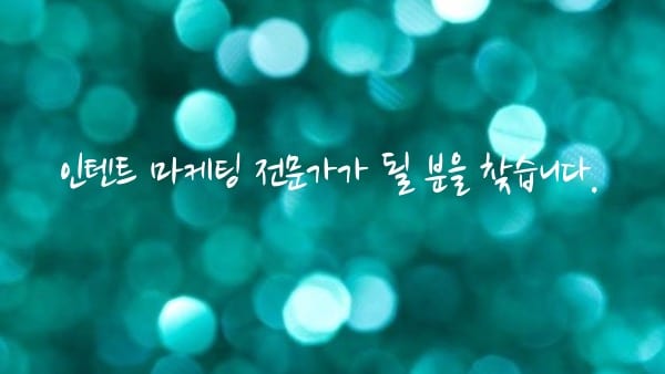 인텐트 마케팅 컨설턴트 채용