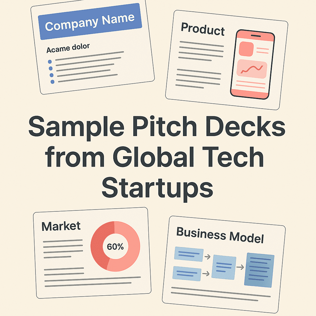 글로벌 Tech 스타트업의 IR덱(Pich Deck) 샘플 모음