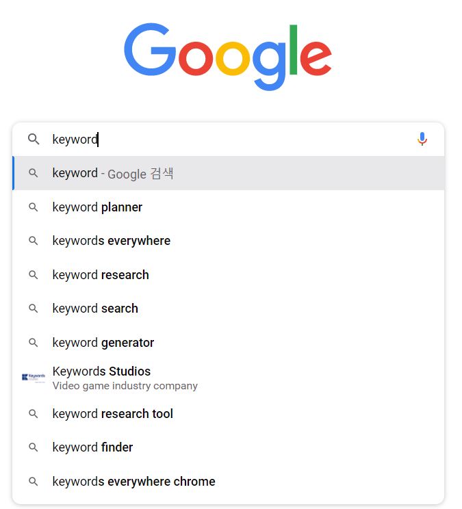 google search related keyword