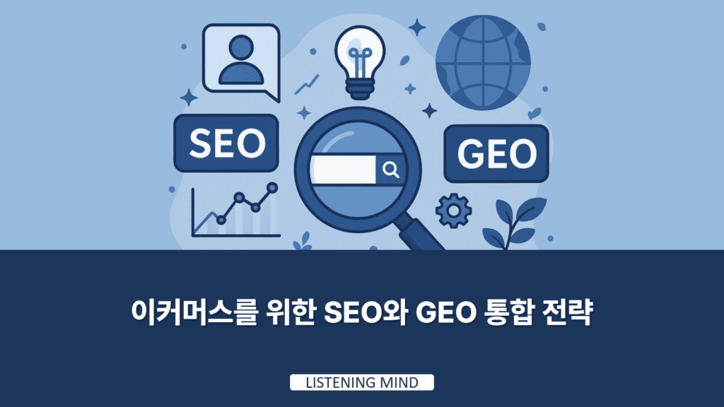 이커머스를 위한 SEO와 GEO 통합 전략