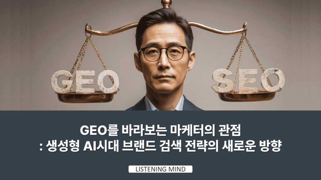 GEO를 바라보는 마케터의 관점: 생성형 AI시대 브랜드 검색 전략의 새로운 방향